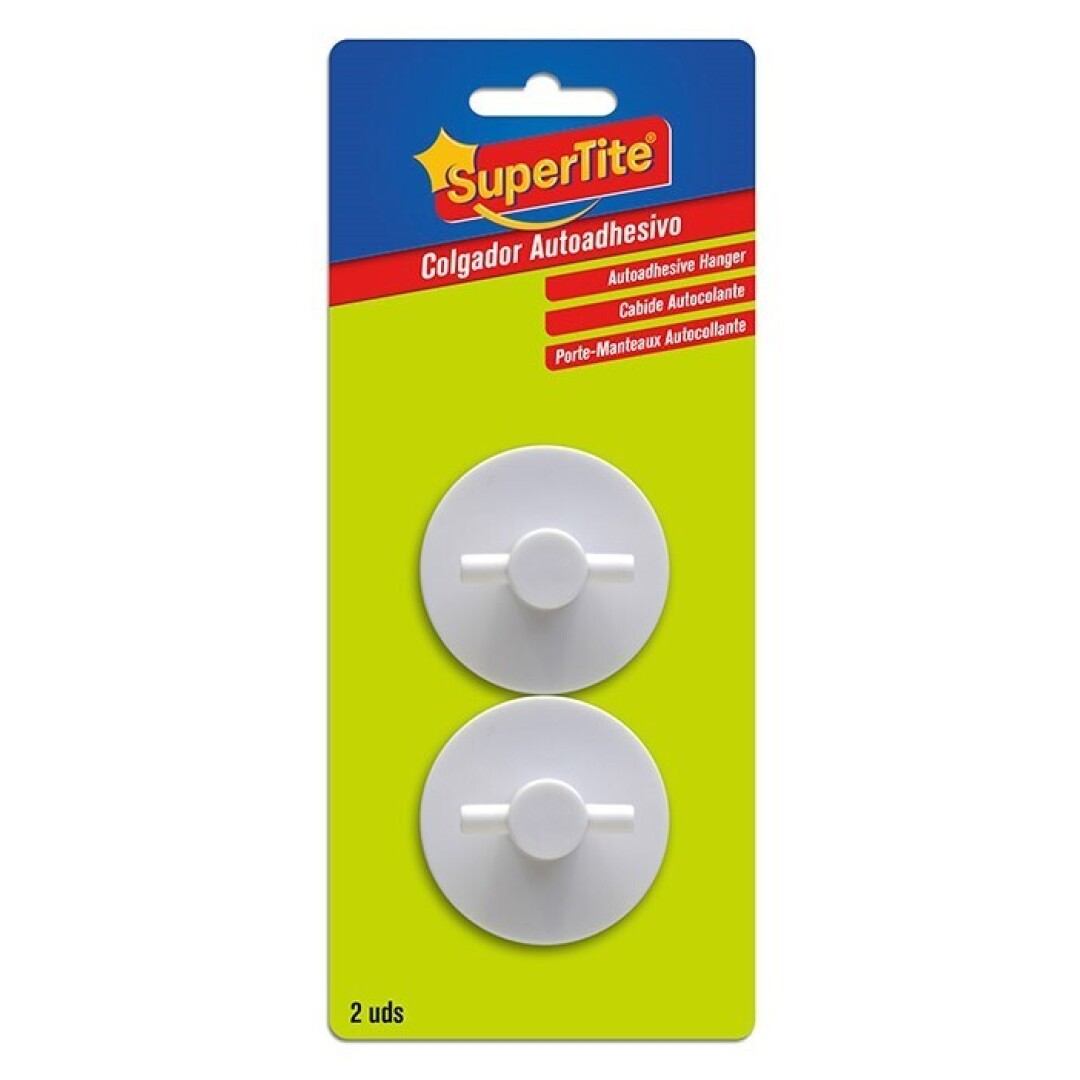 Supertite - COLGADORES BLANCOS RED, Blist.2ud