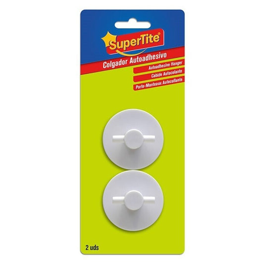 Supertite - COLGADORES BLANCOS RED, Blist.2ud