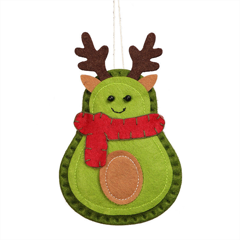 Navidad - Colgante de fieltro con forma de aguacate - Zhibo