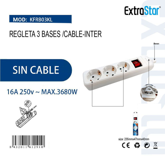 ExtraStar - Regleta de 3 Bases