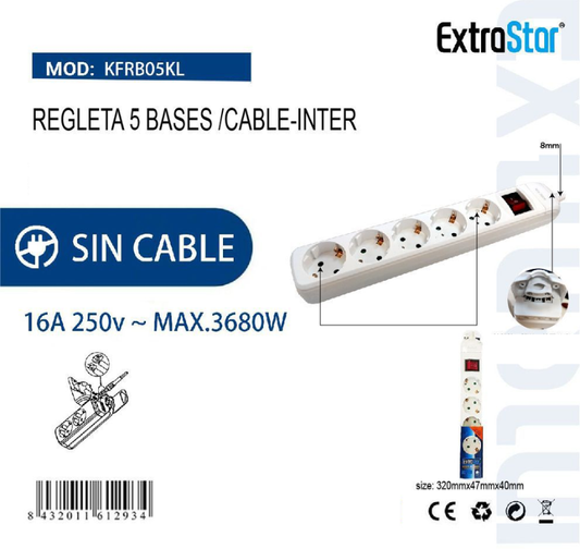 ExtraStar - Regleta de 5 Bases