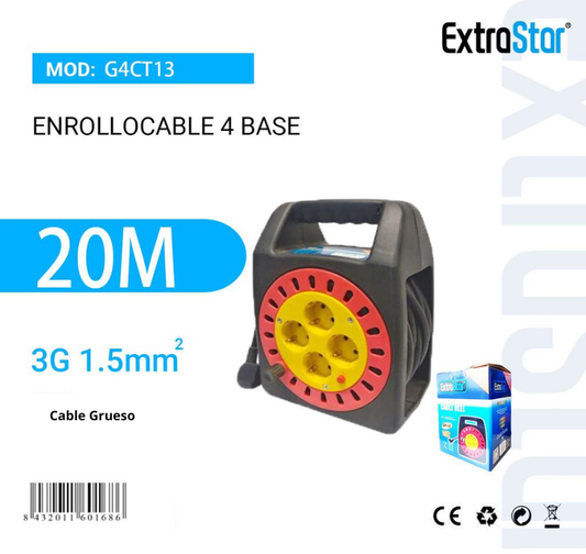 ExtraStar - Enrollocable 20M + 4 Base