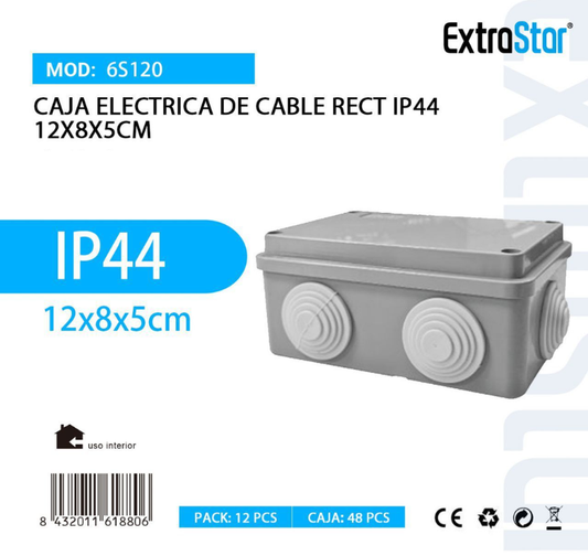 ExtraStar - Caja de Conexiones Impermeable 120 x 80 x 50mm