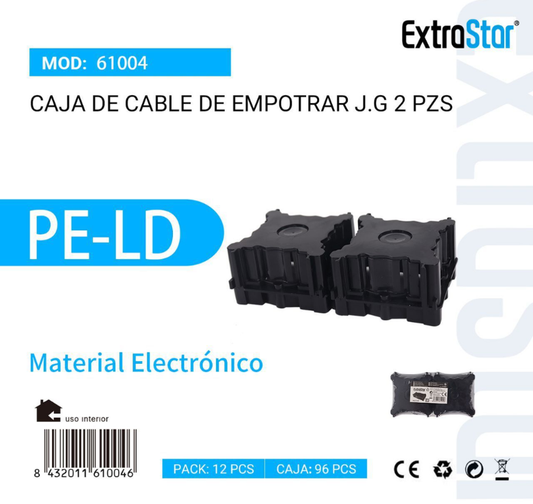 ExtraStar - Caja de Cable de Empotrar 2pcs
