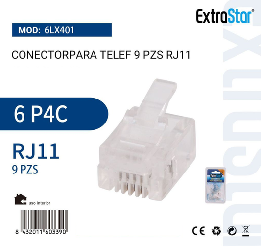 ExtraStar - Conector Telefónico RJ11