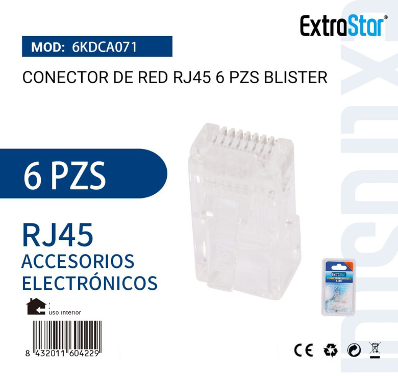 ExtraStar - Conector de Red RJ45