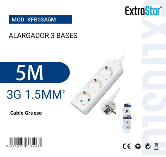 ExtraStar - Alargador 5M + 3 Bases