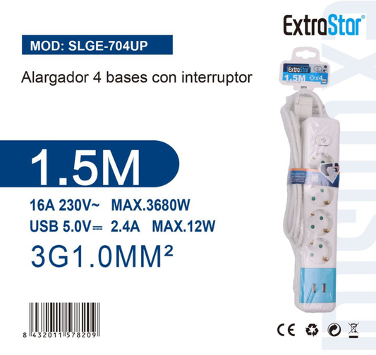 ExtraStar - Alargador 1.5M + 4 Bases