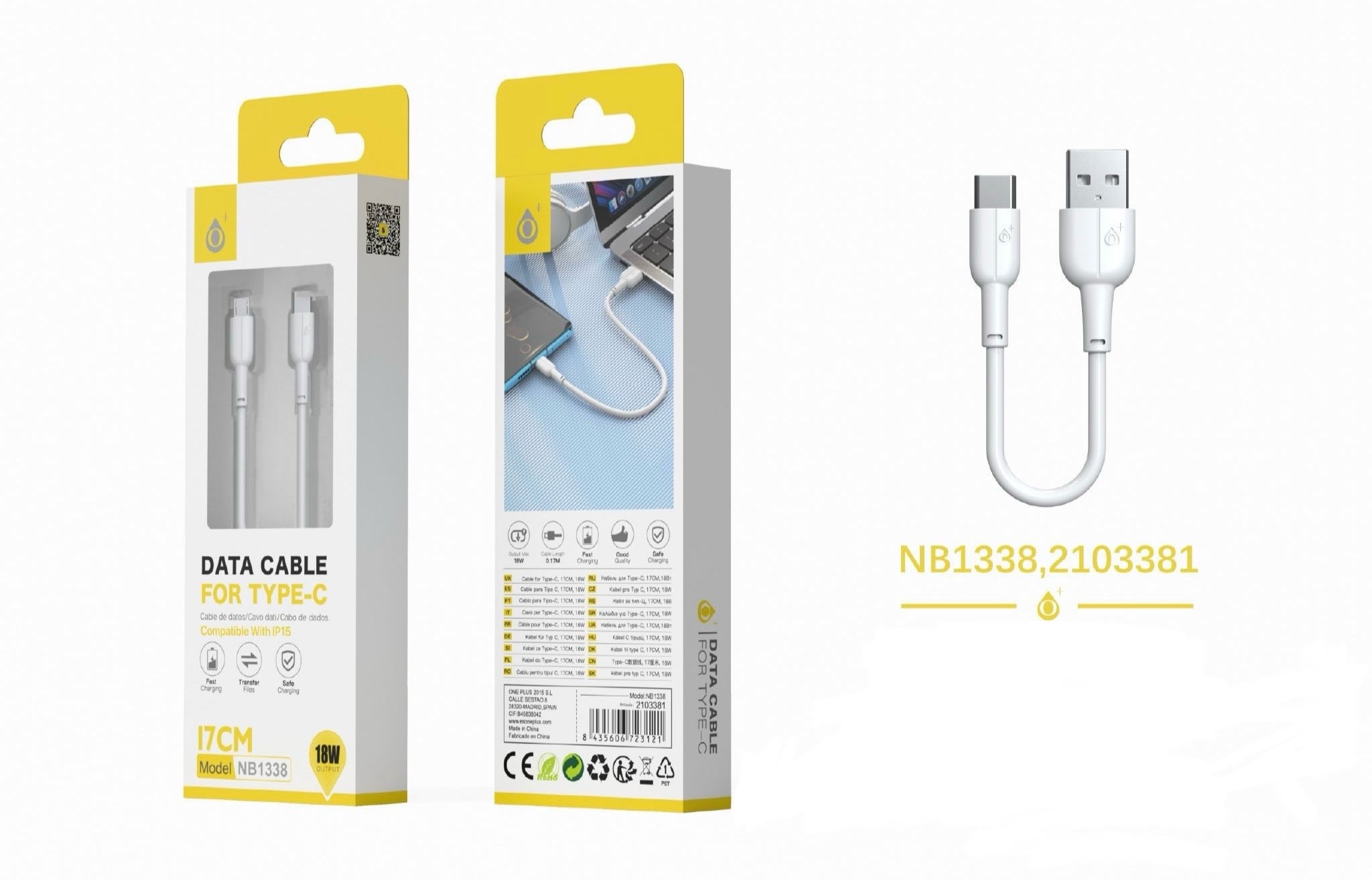 OnePLUS - Cable de datos Type-C