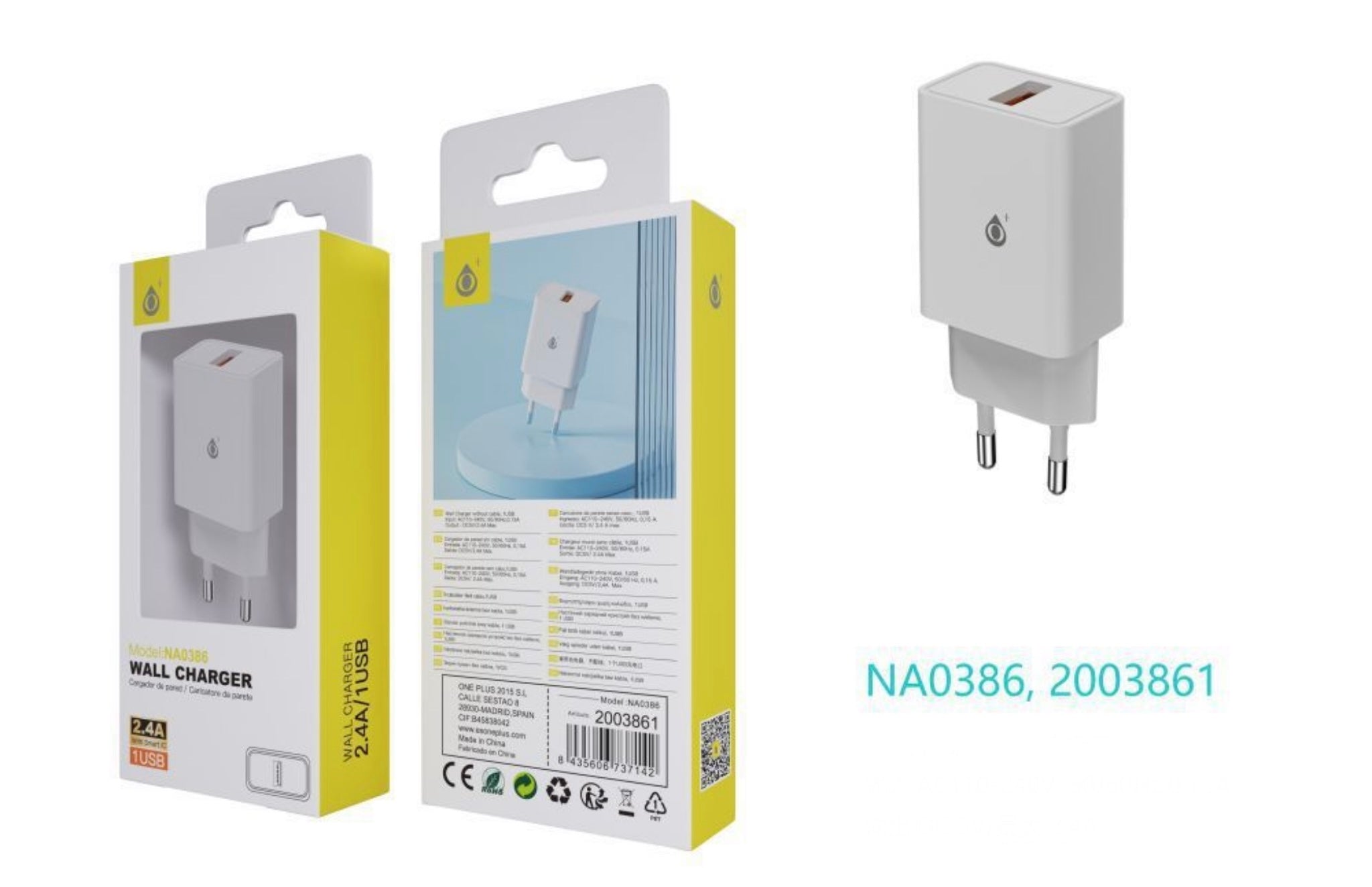 OnePLUS - Cargador de pared