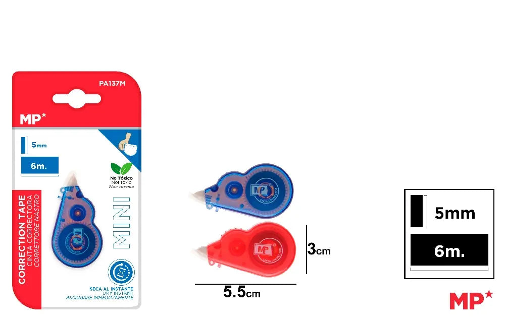 MP - CORRECTOR CINTA MINI 5 mm x 6 m