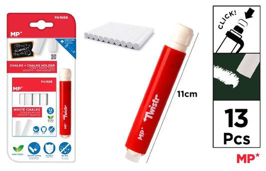 MP - TIZAS DE BLANCAS CON PORTA TIZA