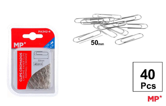 MP - CLIPS NIQUELADOS 50 mm 40 Uds