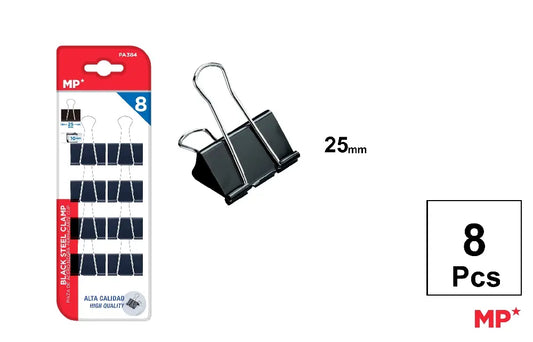 MP - PINZA DE ACERO NEGRO 8 Uds