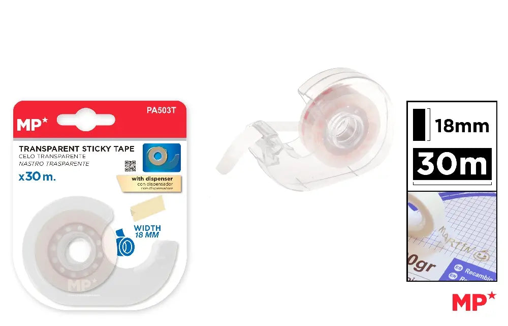 MP - CINTA CELO TRANSPARENTE CON DISPENSADOR