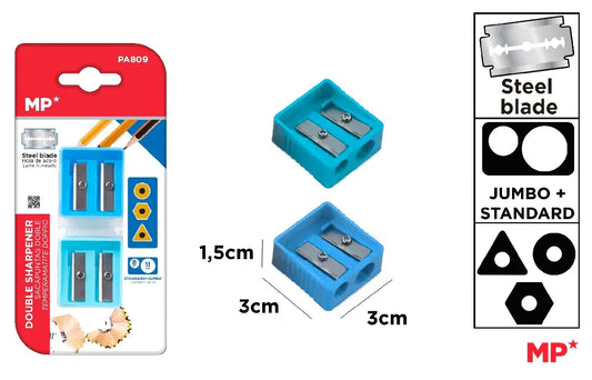 MP - SACAPUNTAS PLÁSTICO DOBLE