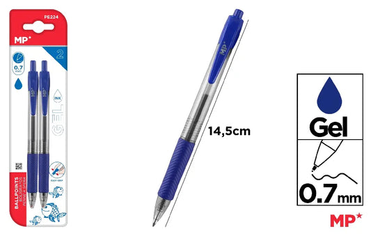 MP - BOLÍGRAFO GEL PUNTA 0.7 mm 2 Uds