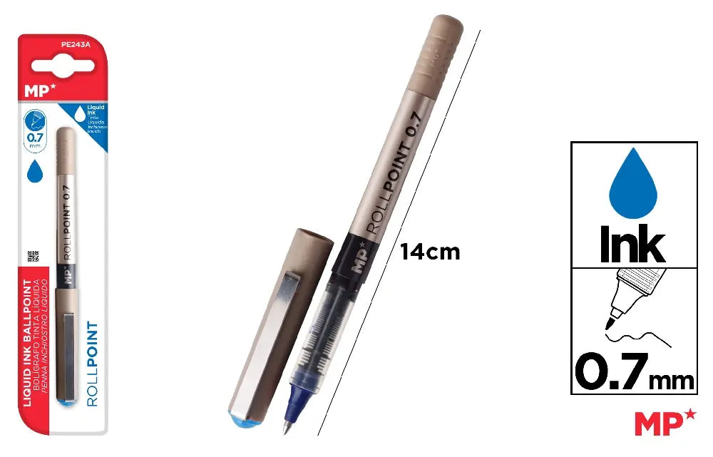 MP - BOLÍGRAFO TINTA LÍQUIDA PUNTA BALL AZUL
