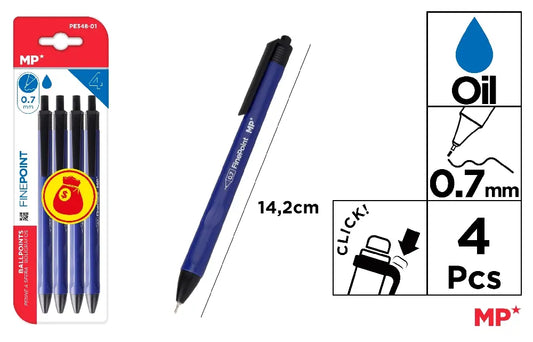 BOLÍGRAFO TINTA ACEITE 0.7 mm AZUL