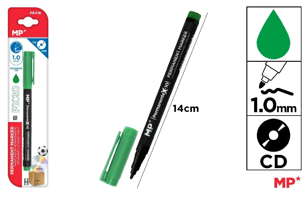 MP - MARCADOR CD PUNTA MEDIA VERDE