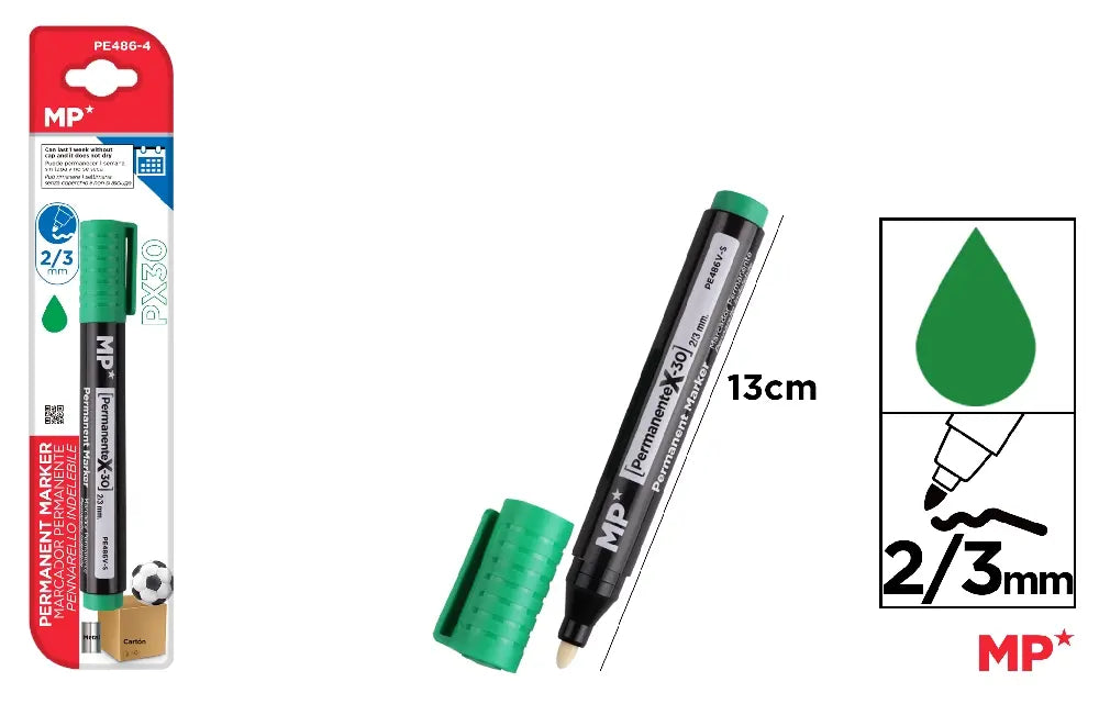 MP - MARCADOR PERMANENTE VERDE NO DRY