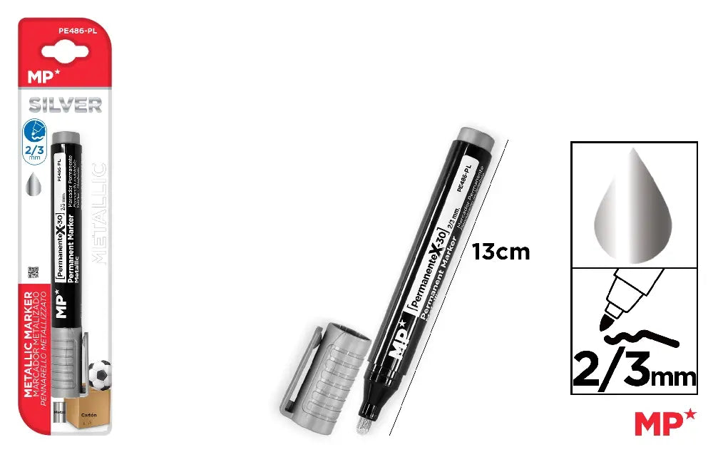 MP - MARCADOR PERMANENTE PLATA