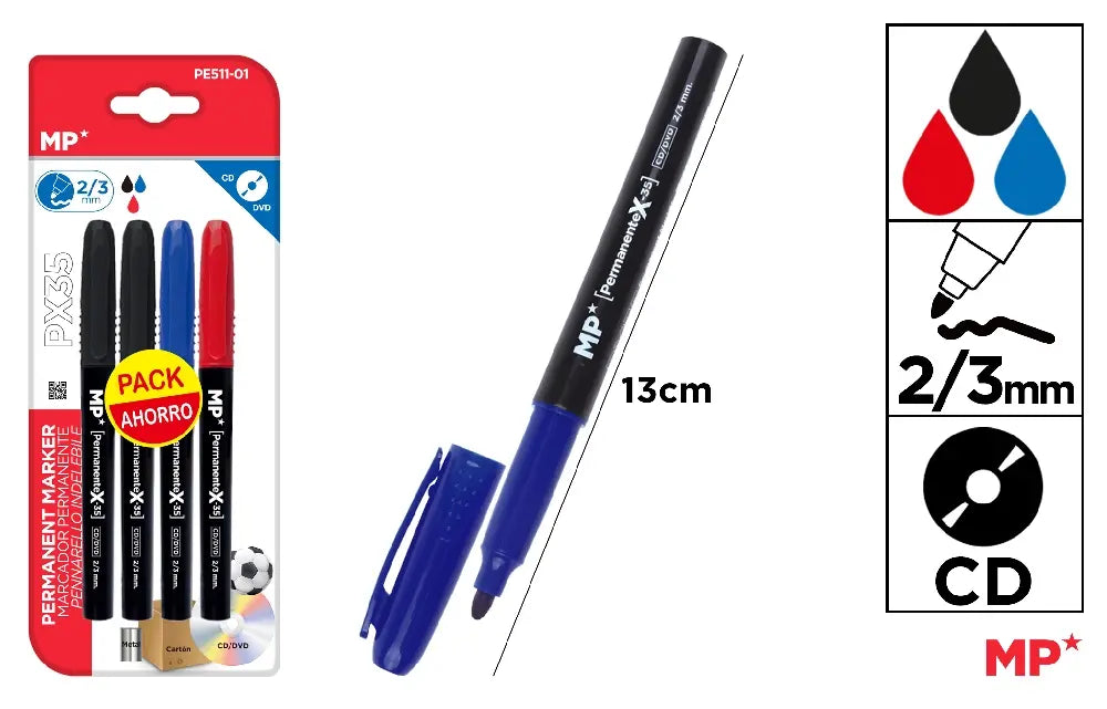 MP - MARCADOR PERMANENTE 4 Uds. PACK AHORRO