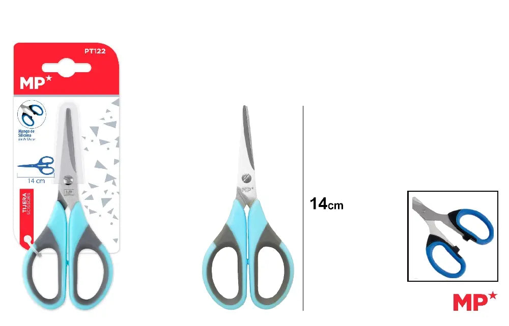 MP - TIJERA MANGO DE SILICONA 14 cm
