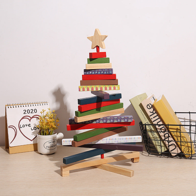 Christmas Building Blocks Decorations Desktop - Zhibo