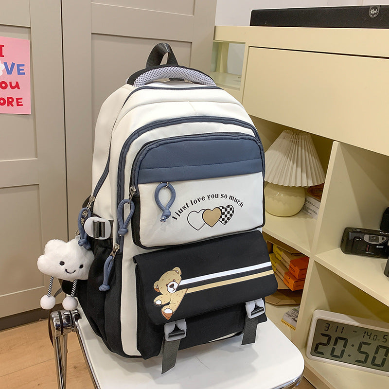 Mochila de gran capacidad para secundaria y preparatoria. - Zhibo