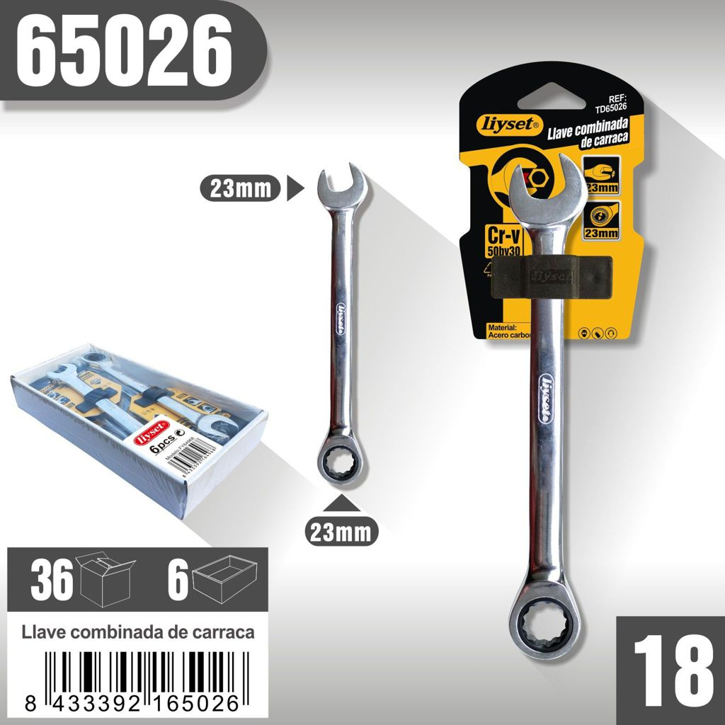 Liyset - Llave Fija Combinada 23mm