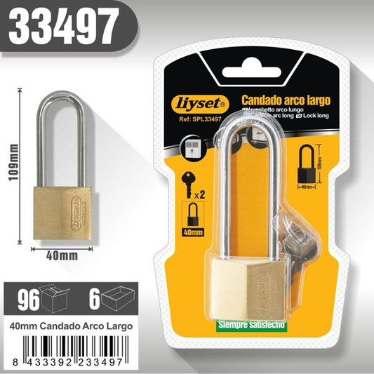 Liyset - Candado Arco Largo 40mm