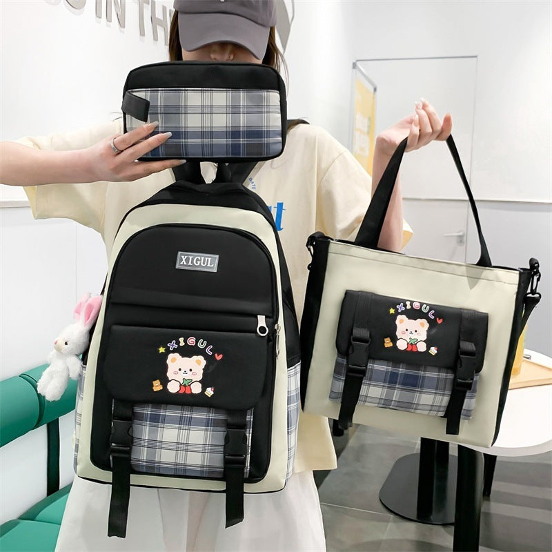 Mochila de secundaria o escuela primaria, conjunto de tres piezas - Zhibo
