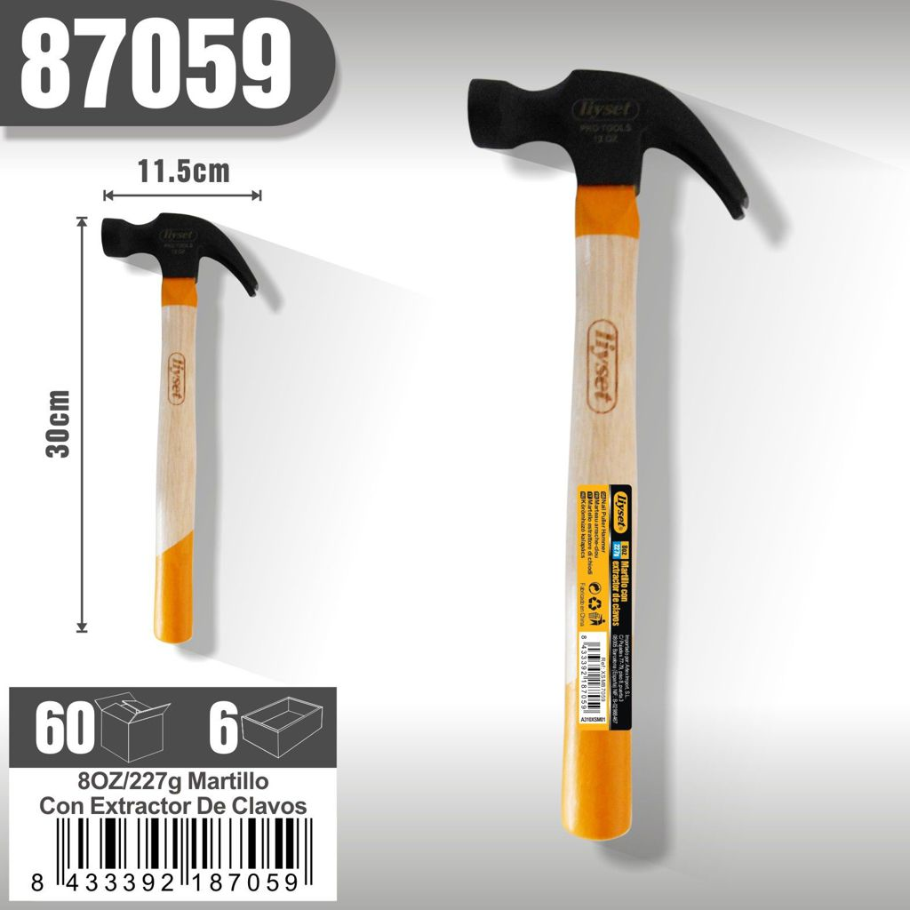 Liyset - Martillo con Extractor de Clavos