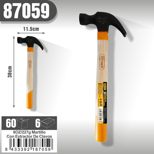 Liyset - Martillo con Extractor de Clavos