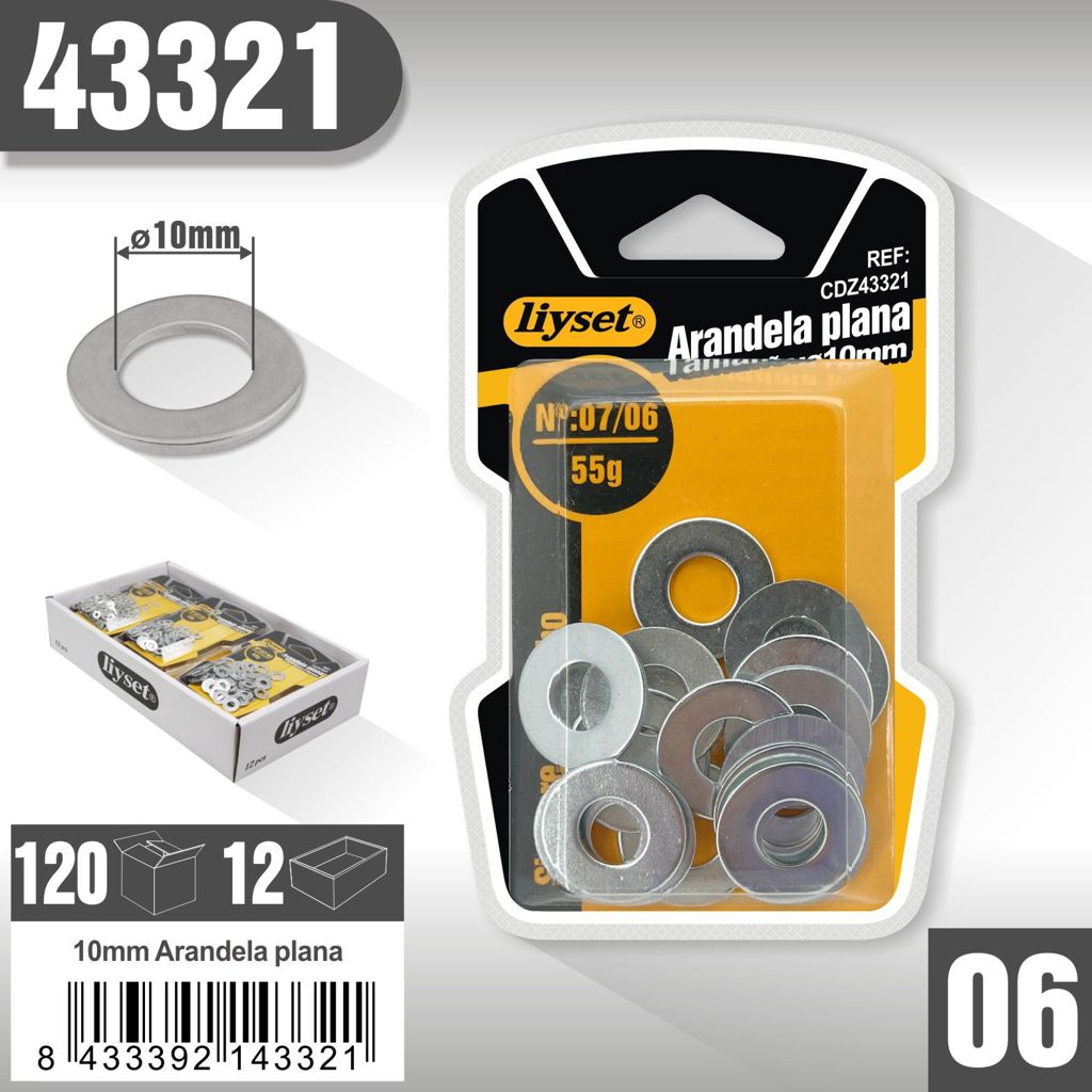 Liyset - Arandela Plana 10mm