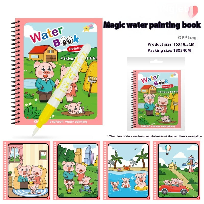 Libro de imágenes de agua mágico, relleno de colores de grafiti - Zhibo