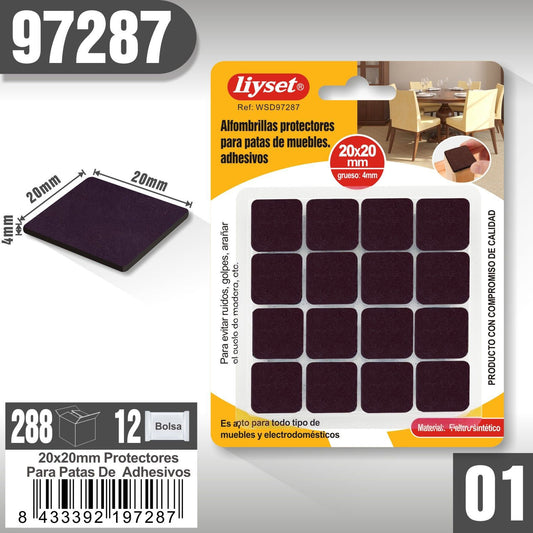Liyset - Alfombrilla protectora para Patas de Muebles
