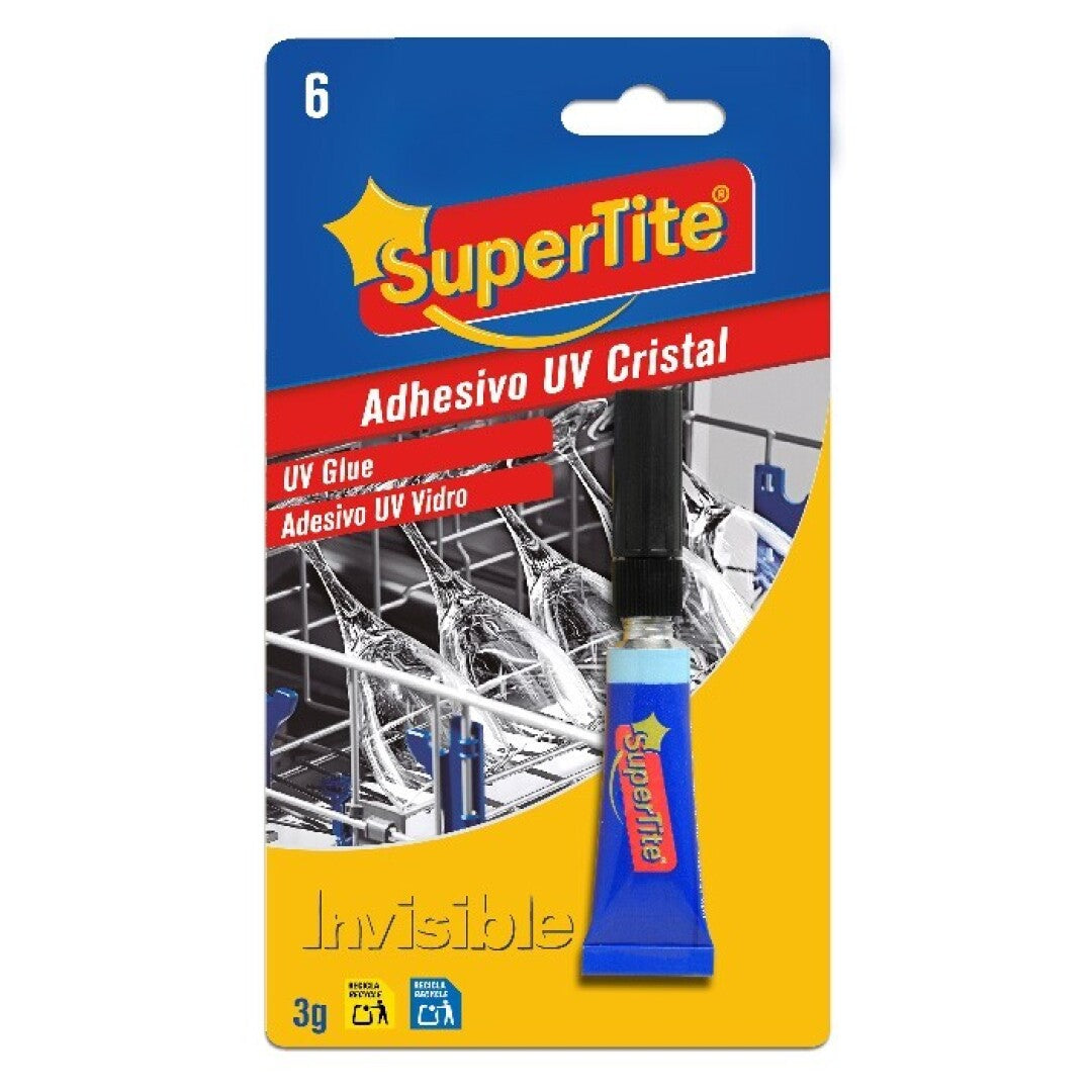 Supertite - ADHESIVO UV CRISTAL, Blist. 3g