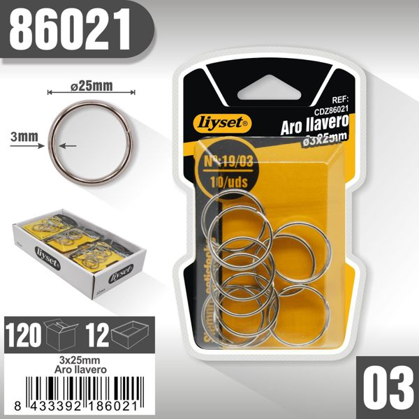 Liyset - Aro Llavero 3 x 25mm