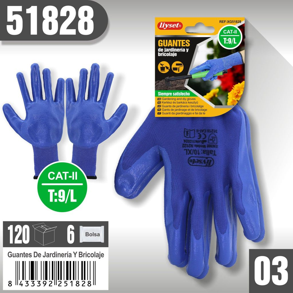 Liyset - Guantes de Jardinería y Bricolaje L