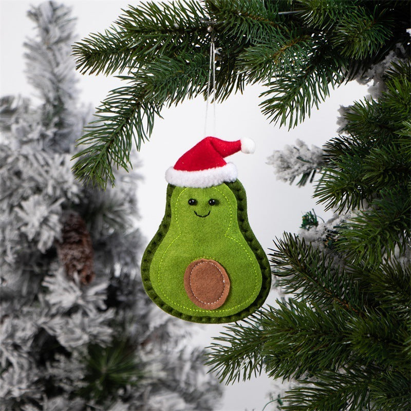 Navidad - Colgante de fieltro con forma de aguacate - Zhibo
