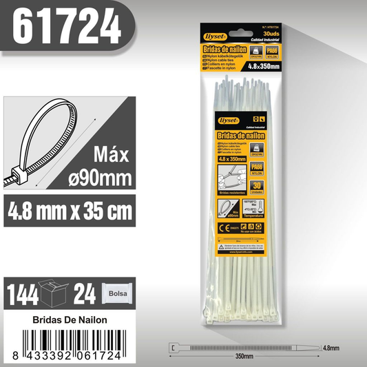 Liyset - Bridas de Nailon 4.8 x 350mm
