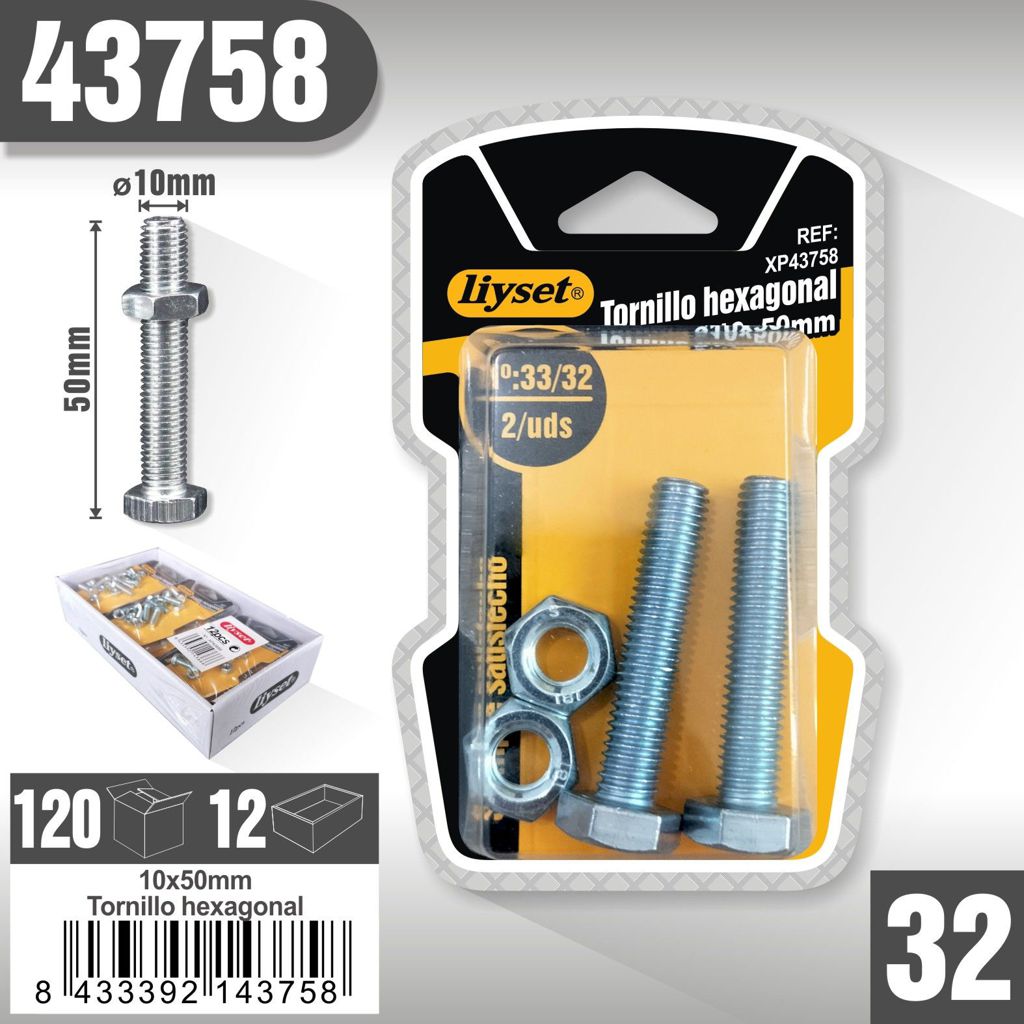 Liyset - Tornillo Hexagonal 10 x 50mm