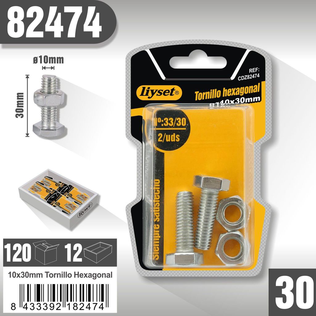 Liyset - Tornillo Hexagonal 10 x 30mm