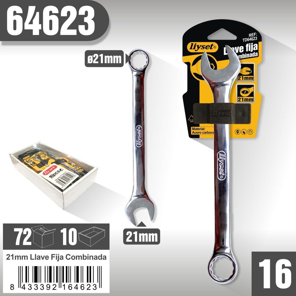 Liyset - Llave Fija Combinada 21mm