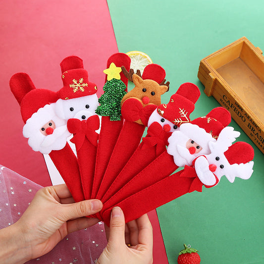 Navidad - Pulsera navideña de peluche luminosa - Zhibo