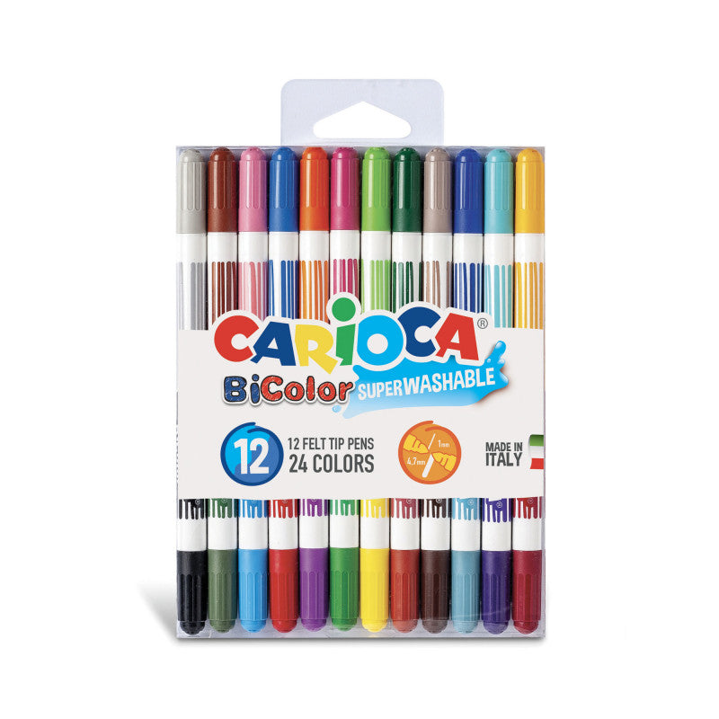 Carioca - Rotuladores BiColor - 12 Uds - Zhibo