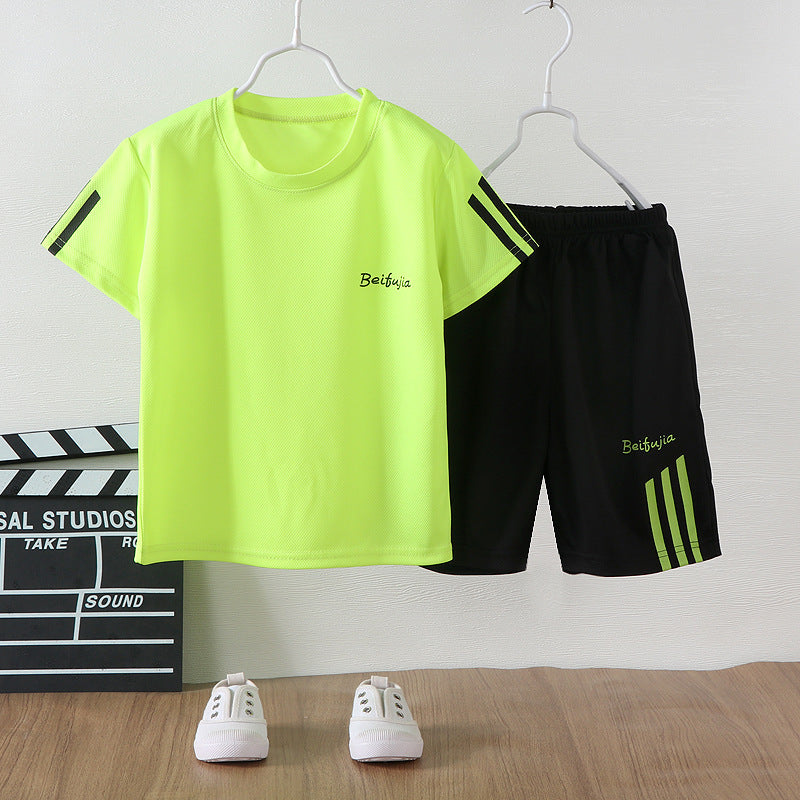Traje deportivo informal de dos piezas de manga corta para escuela primaria - Zhibo