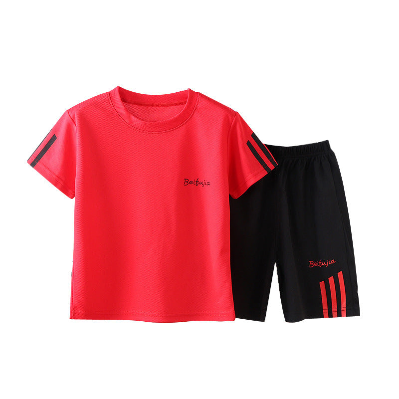 Traje deportivo informal de dos piezas de manga corta para escuela primaria - Zhibo